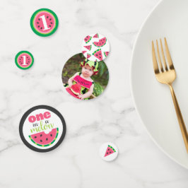 Eine in einem Melon Watermelon Baby 1. Geburtstag  Konfetti