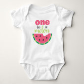 Eine in einem Melon Watermelon Baby Girl's 1. Gebu Baby Strampler (Vorderseite)