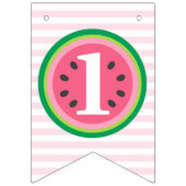 Eine in einem Melon Watermelon Baby Girl's 1. Gebu Wimpelkette (Erste Fahne)