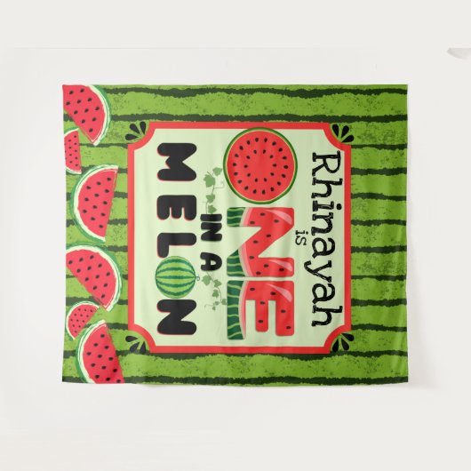 Eine in einem Melon Watermelon - Der erste Geburts Wandteppich (Vorderseite (Horizontal))