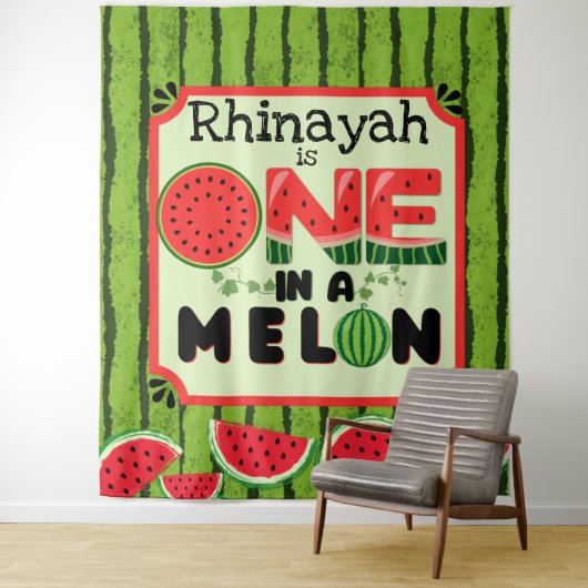 Eine in einem Melon Watermelon - Der erste Geburts Wandteppich (Beispiel)