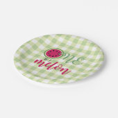 Eine in einem Melon Watermelon First Birthday Pape Pappteller (Schrägansicht)