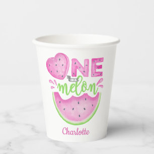 Eine in einem Melon Watermelon Geburtstagspapier C Pappbecher
