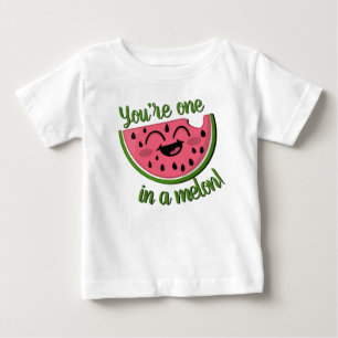 Eine in einem Melon Watermelon Niedlich Pink Green Baby T-shirt