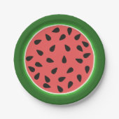 EINE IN EINEM MELON WATERMELON PAPPTELLER (Vorderseite)