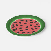 EINE IN EINEM MELON WATERMELON PAPPTELLER (Schrägansicht)