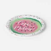 Eine in einem Melon Watermelon-Party Pappteller (Schrägansicht)