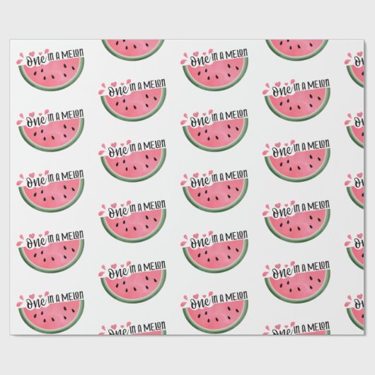 Eine in einem Melon Watermelon Personalisierten Ge Geschenkpapier (Flach)