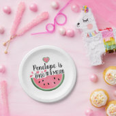 Eine in einem Melon Watermelon Personalisierten Ge Pappteller (Party)