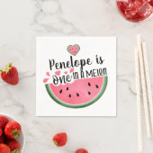 Eine in einem Melon Watermelon Personalisierten Ge Serviette (Beispiel)
