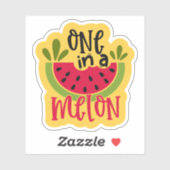 Eine in einem Melon Watermelon Pun Aufkleber (Blatt)