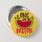 Eine in einem Melon Watermelon Pun Button (Vorne & Hinten)