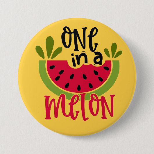 Eine in einem Melon Watermelon Pun Button (Vorderseite)