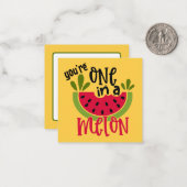Eine in einem Melon Watermelon Pun Mitteilungskarte (Vorderseite/Rückseite Beispiel)