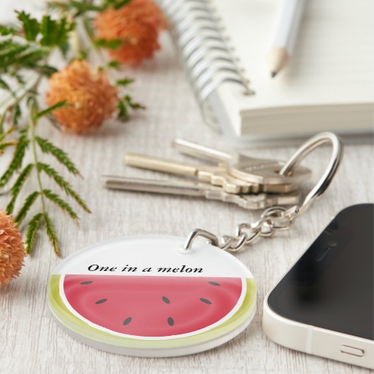 Eine in einem Melon Watermelon Slice Schlüsselanhänger (Vorderseite rechts)