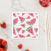 Eine in einem Melon Watermelon Slices & Pink Strip Serviette (Beispiel)