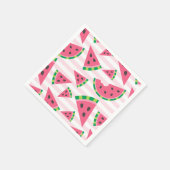 Eine in einem Melon Watermelon Slices & Pink Strip Serviette (Ecke)