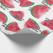 Eine in einem Melon Zitat Wassermelone Wasserfarbe Geschenkpapier (Ecke)
