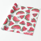 Eine in einem Melon Zitat Wassermelone Wasserfarbe Geschenkpapier (Ungerollt)