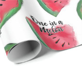 Eine in einem Melon Zitat Wassermelone Wasserfarbe Geschenkpapier (Rolleneckpunkt)