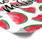 Eine in einem Melon Zitat Wassermelone Wasserfarbe Poster (Ecke)
