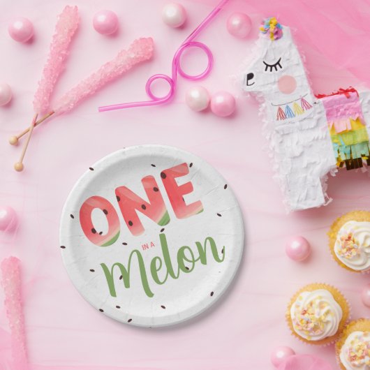 Eine in einer Mellon-Papierplatte Pappteller (Party)