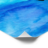 Eine in einer Melon Corgi Wasserfarbe Poster (Ecke)