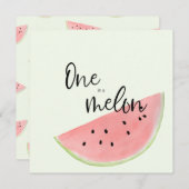 Eine in einer Melon First Birthday Card für Jungen Einladung (Vorne/Hinten)