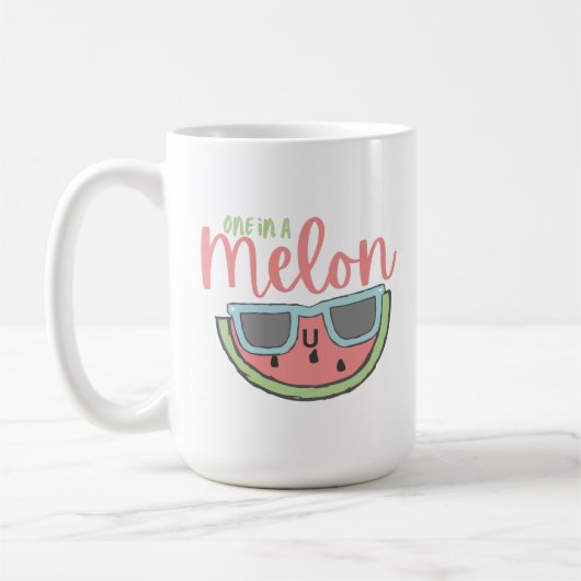 Eine in einer Melon-Tasse Kaffeetasse (Links)