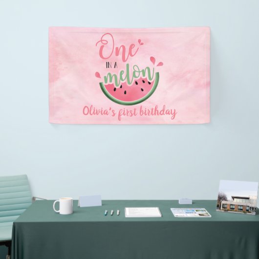 Eine in einer Melon Wassermelone Wasserfarbe 1. Ge Banner (Messeveranstaltung)