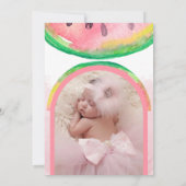 Eine in einer Melone 1. Geburtstag Einladungen mit (Rückseite)