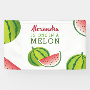 Eine in einer Melone 1. Geburtstagsfeier Banner