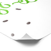 Eine in einer Melone, Begrüßungszeichen für den 1. Poster (Ecke)