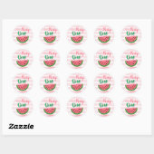 Eine in einer Melone, Watermelon Sticker Label Dan (Blatt)