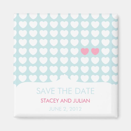 Eine in einer Million Herzen speichern das Datumsf Magnet (Vorne)