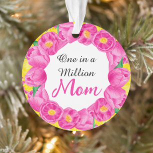 Eine in einer Million Mamas rosa 1-Foto Ornament