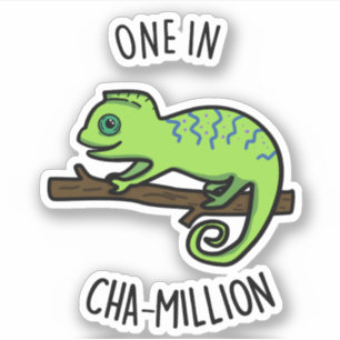 Eine in einer Million Niedlichen Chameleon-Puppena Aufkleber