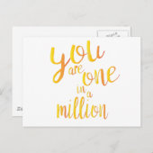 Eine in einer Million Postkarte (Vorne/Hinten)