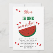 Eine in einer Wassermelone Wassermelone Erster Geb Einladung (Vorderseite)