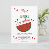 Eine in einer Wassermelone Wassermelone Erster Geb Einladung (Stehend Vorderseite)