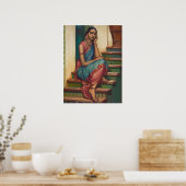 Eine in Gedanken verlobte Frau aus Indien | Zuhaus Poster (Küche)