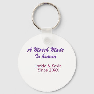 Eine in Himmel geschlossene Ehe violett mauve seit Schlüsselanhänger