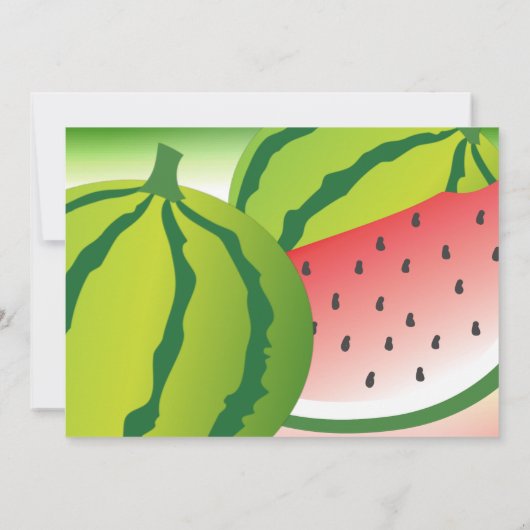 Eine in Melon 1. Geburtstag Einladung (Rückseite)