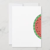 Eine in Melon am ersten Geburtstag Einladung (Rückseite)