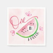 Eine in Melon Birthday Watermelon Serviette (Vorderseite)