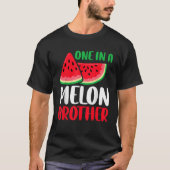 Eine in Melon Brother Funny Watermelon Familienmat T-Shirt (Vorderseite)