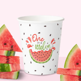 Eine in Melon First Birthday Watermelon Pappbecher