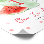 Eine in Melon First Birthday Watermelon Smoothie Poster (Ecke)