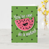 Eine in Melon Niedlich Watermelon Green zum Geburt Karte (Gelbe Blume)