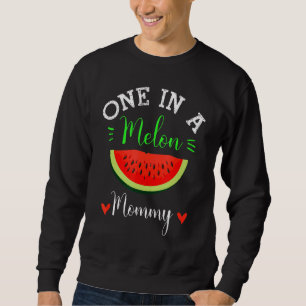 Eine in Melon Tante Watermelone Sommerfamilie Sweatshirt